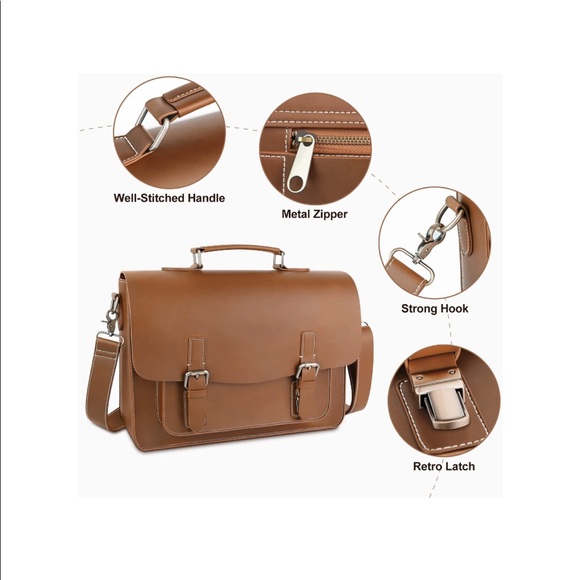 Other - COPY - Mens Messenger Bag Vintage Fashion 15.6 Inch Waterproof Leather Laptop B…
